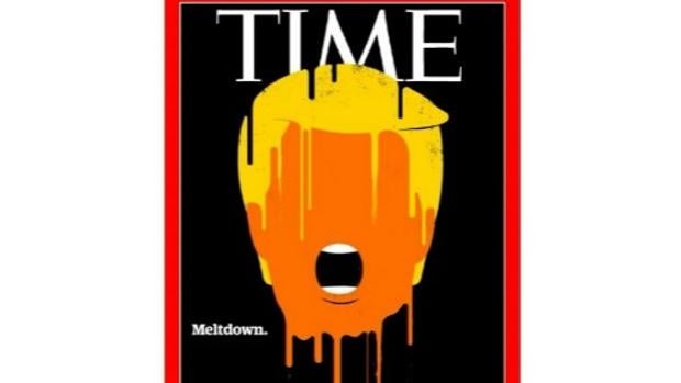 Donald Trump se derrite en la portada de la revista Time