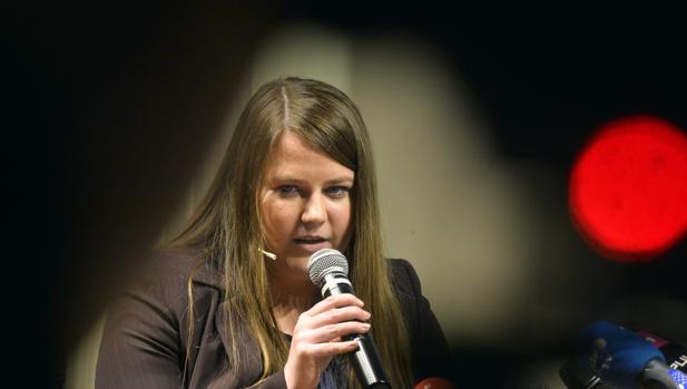 Natascha Kampusch durante la presentación de su libro