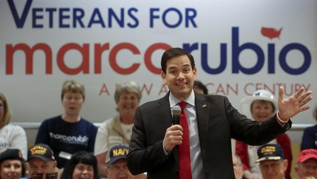 El actual senador por Florida, Marco Rubio, durante un acto de su campaña en las primarias republicanas