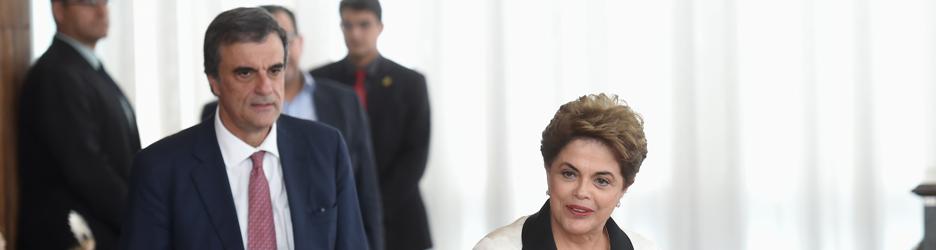 La expresidenta Dilma Rousseff, durante una rueda de prensa con corresponsales extranjeros