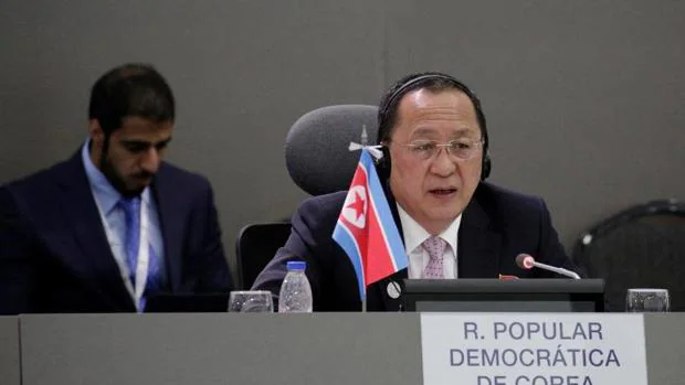 El ministro de Exteriores norcoreano, Ri Yong Ho, en una imagen de archivo