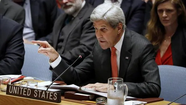 John Kerry, durante su intervención en el Consejo de Seguridad de la ONU