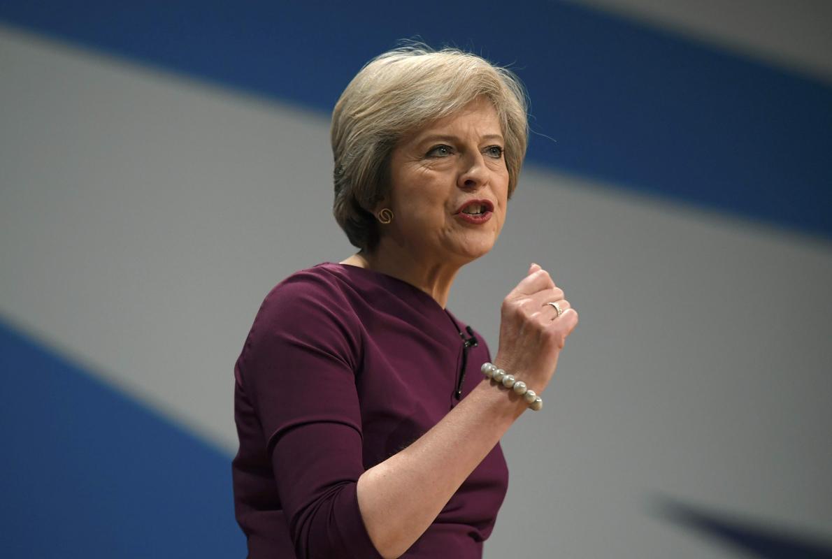 Theresa May, durante el discurso