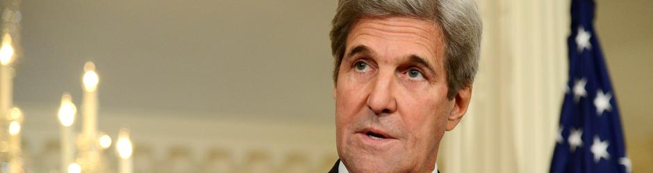 El secretario de Estado norteamericano, John Kerry, este viernes durante una reunión con el ministro de Exteriores francés, Jean-Marc Ayrault