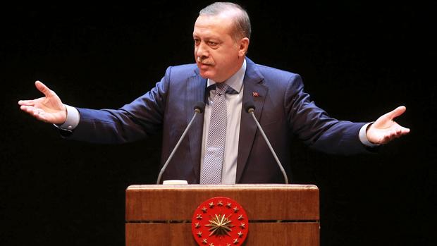 Erdogan, durante la ceremonia de sorteo de jueces y fiscales en el Centro Nacional de Bestepe Congreso y la cultura en Ankara esta semana