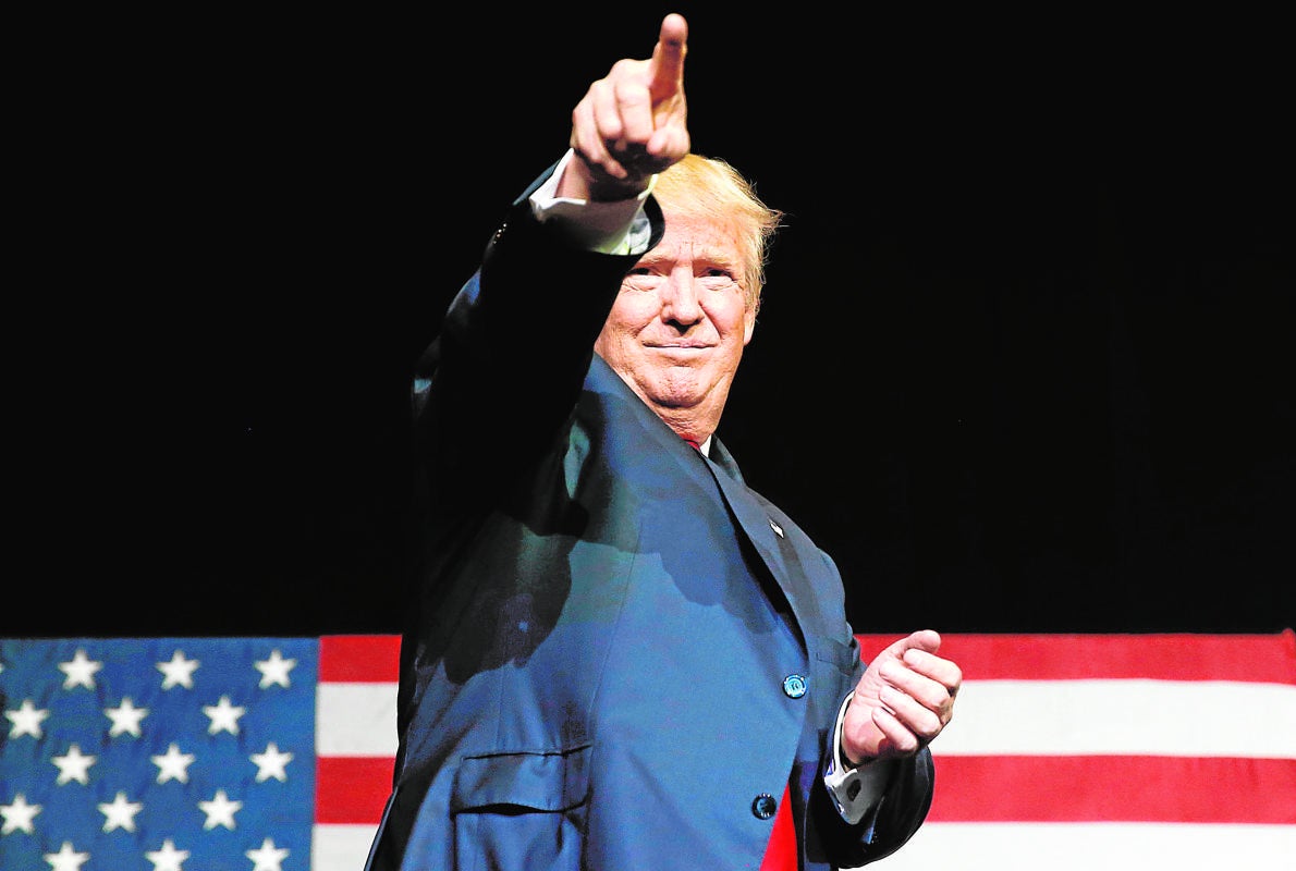 Trump, en campaña en WestPalm Beach