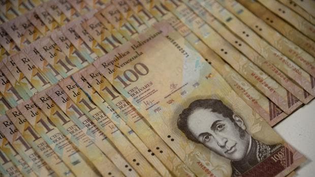 Billetes de bolívares, la moneda venezolana