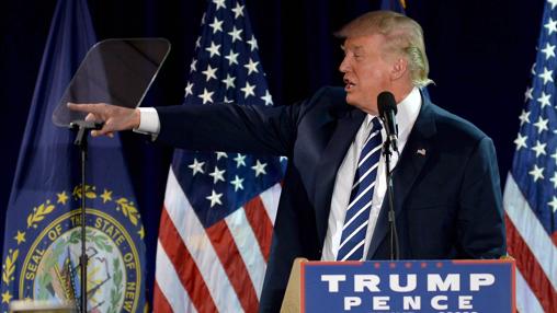 Donald Trump, este viernes en un mitin electoral en el estado de New Hampshire