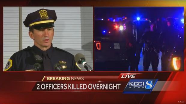 El sargento Paul Parizek, portavoz de la policía de Des Moines, en una cadena de televisión local tras los ataques