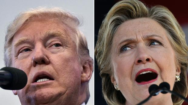 Los candidatos a la Casa Blanca Hillary Clinton (demócrata) y Donald Trump (republicano)