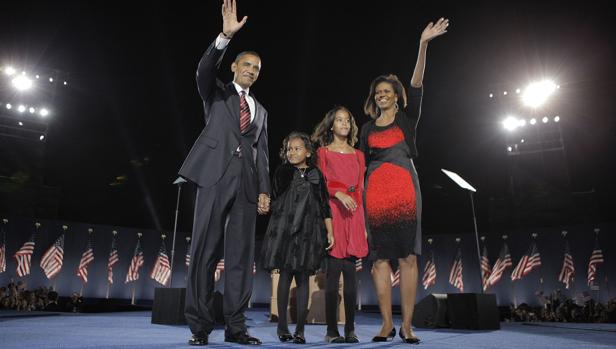 La familia Obama, tras las elecciones de 2008