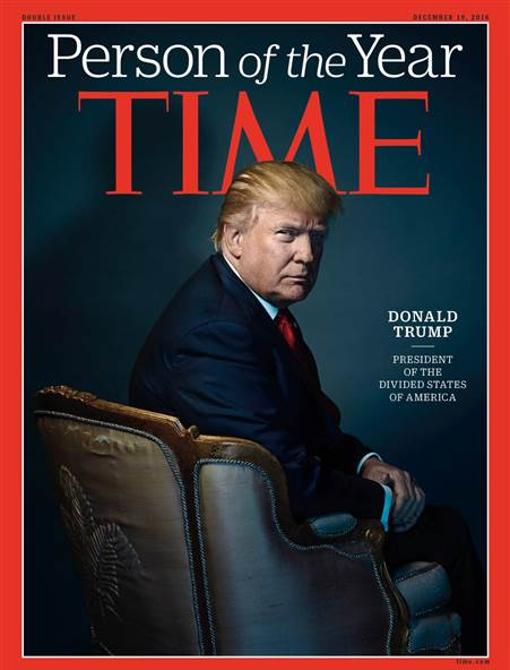 La portada de la revista «Time», con Donald Trump como persona del año