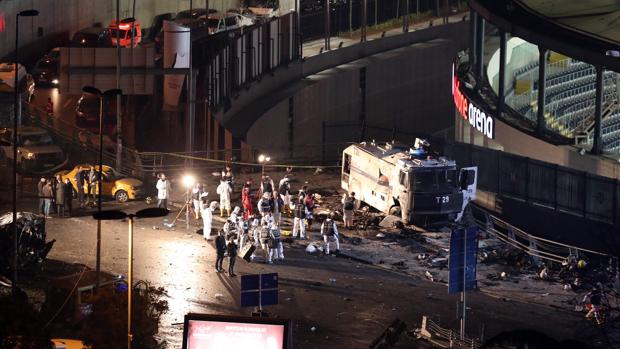 Imagen del atentado cometido este sábado en Estambul