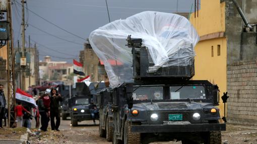 Fuerzas especial iraquíes en el norte de Mosul