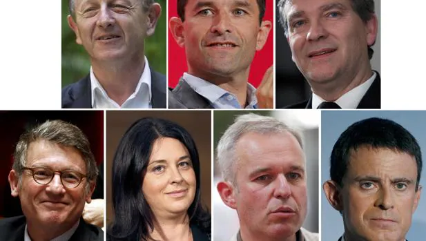Los candidatos en esta primera vuelta de los socialistas AFP