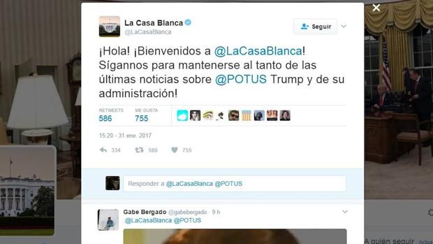 La cuenta de Twitter en español de la Casa Blanca ya funciona