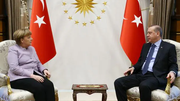 La canciller alemana, Angela Merkel y Recep Tayyip Erdogan