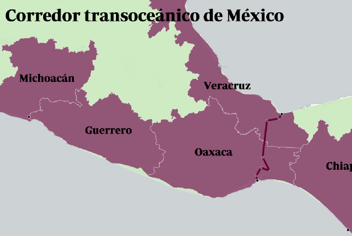México planea un corredor transoceánico para esquivar a Trump