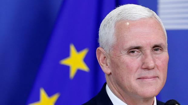 El vicepresidente estadounidense, Mike Pence, en su visita a Bruselas