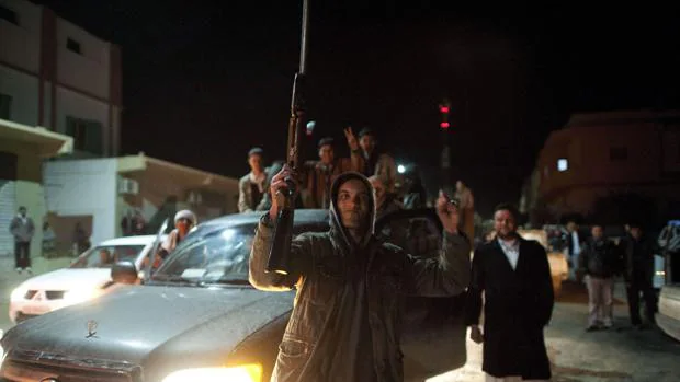 Milicianos libios en una imagen habitual desde la caída de Gadafi