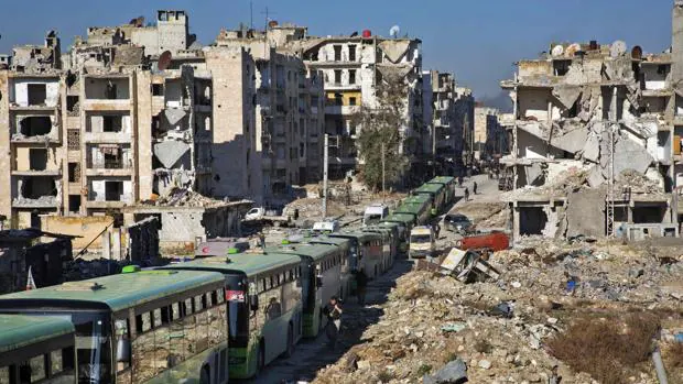Imagen de Alepo durante su evacuación el pasado diciembre