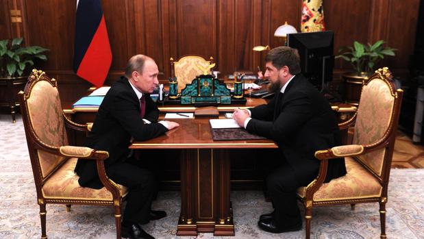 Vladimir Putin y Ramzan Kadirov en Moscú