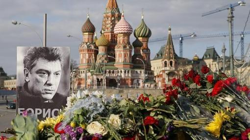 En recuerdo del asesinato de Nemtsov a pocos metros del Kremlin