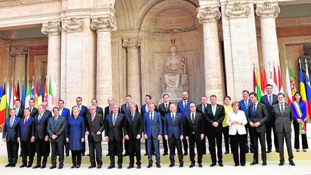 Los líderes de la UE, reunidos este sábado en la capital italiana para conmemorar el 60 aniversario del Tratado de Roma