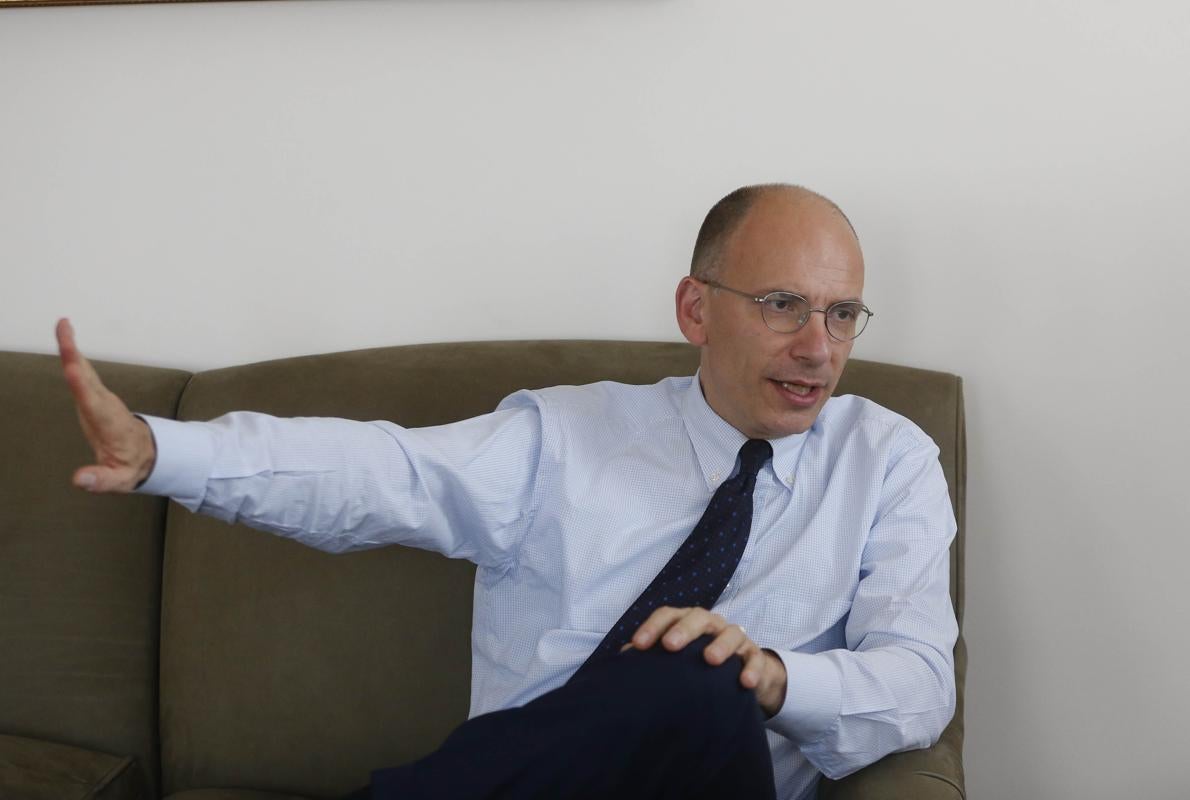 El ex primer ministro italiano Enrico Letta