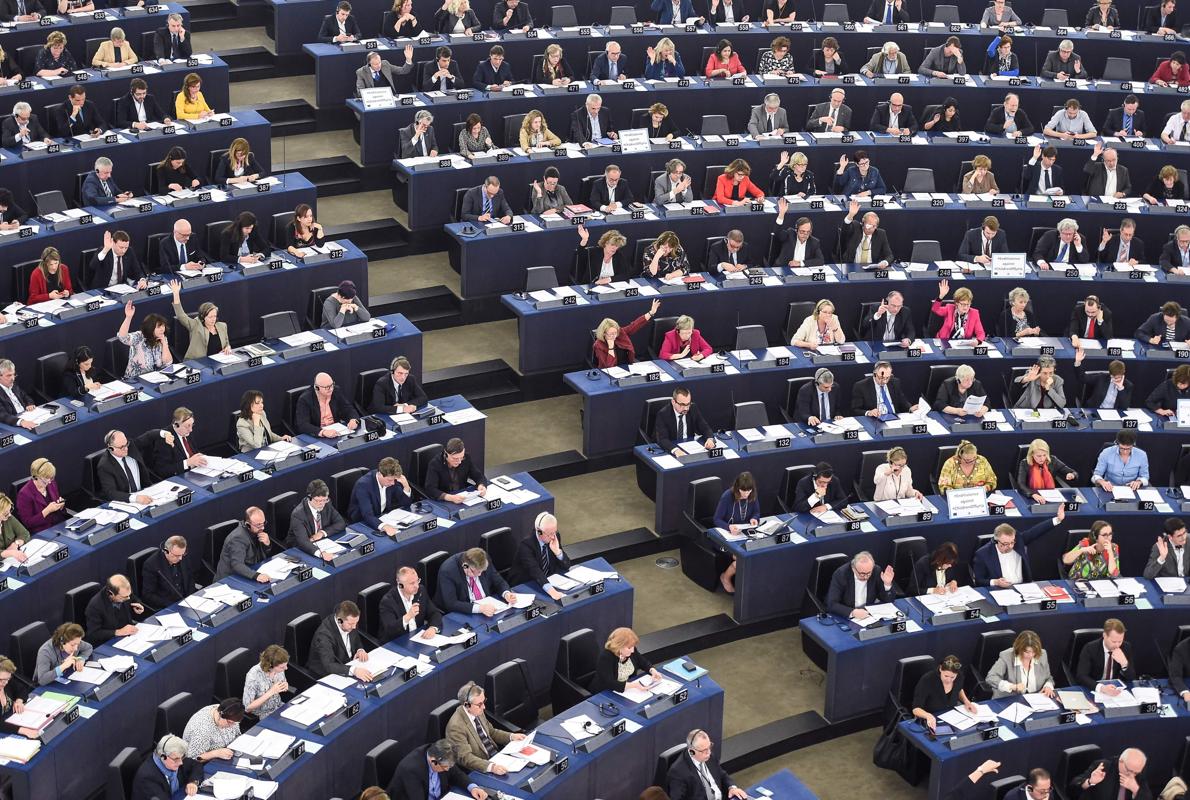 Los miembros del Parlamento Europeo, este miércoles, en Estrasburgo