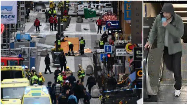 A la izquierda, imagen del lugar del atentado. A la derecha, el hombre del que sospecharon en un principio