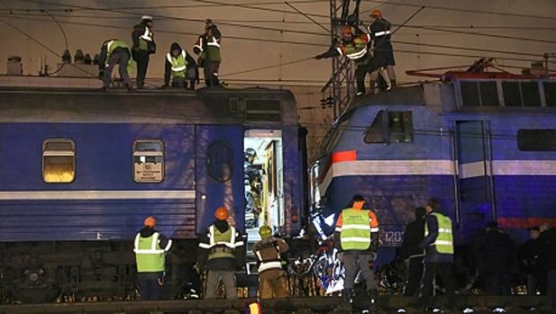 Al menos 20 heridos en un choque de trenes en el oeste de Moscú