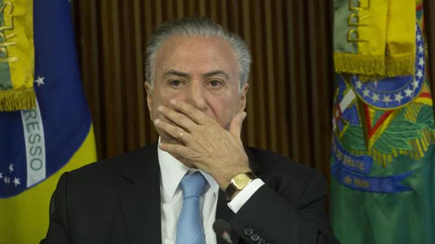 El presidente de Brasil, Michel Temer, este martes en una reunión en el Palacio Presidencial
