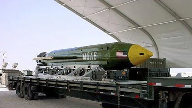 Imagen de la bomba GBU-43 arrojada por Estados Unidos en Afganistán el pasado jueves
