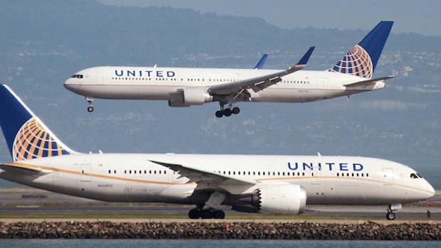 Aviones de la compañía United Airlines