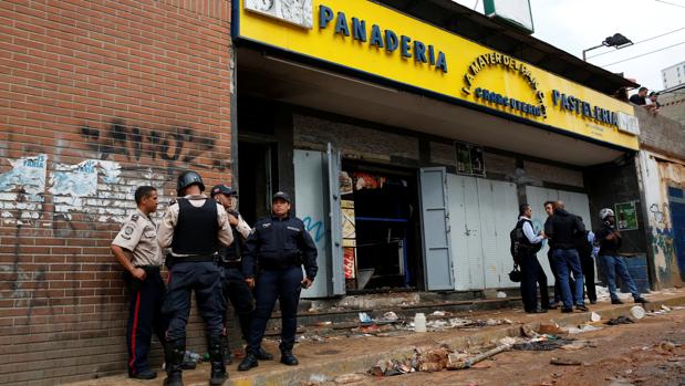 Panadería saqueada en Caracas