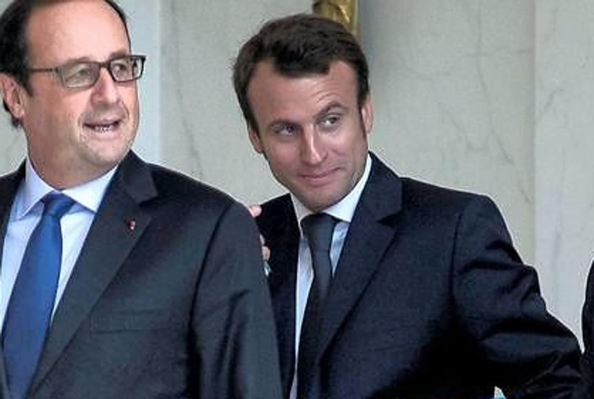 Hollande, Macron y Valls, en una imagen de archivo