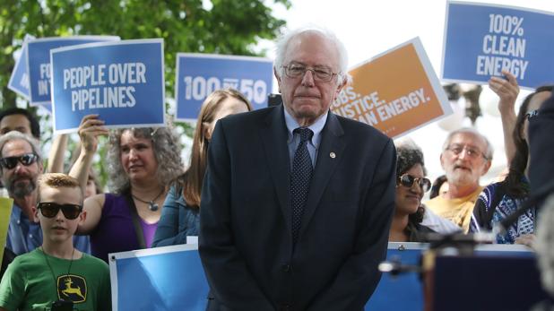 Bernie Sanders, en una conferencia sobre cambio climático en Washington