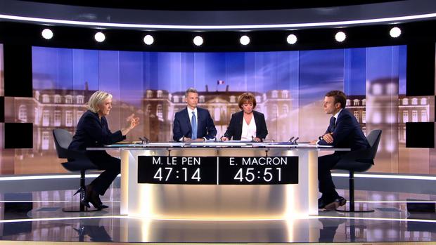 Macron gana, por un 63% frente a un 34%, el último debate frente a Le Pen