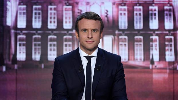 Emmanuel Macron durante uno de los debates televisivos entre candidatos