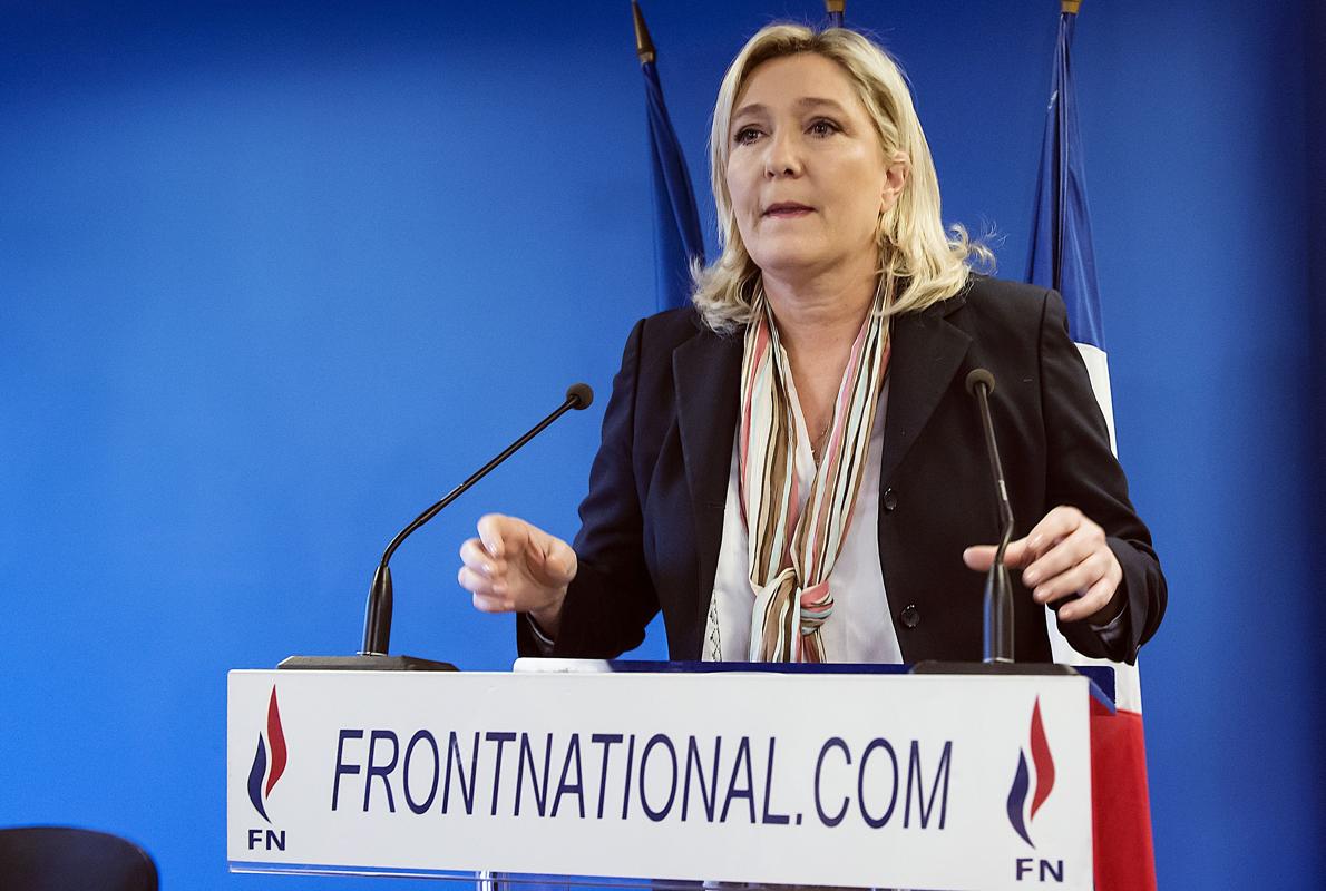 La presidenta del Frente Nacional, Marine Le Pen