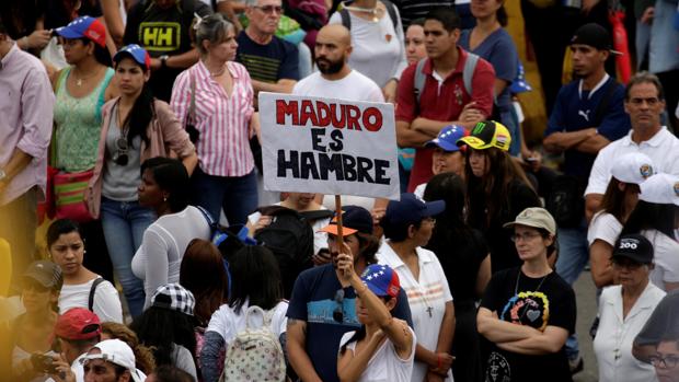 Imagen de una de las marchas realizadas por opositores a Nicolás Maduro