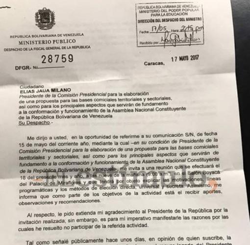 La fiscal general de Venezuela rechaza la Asamblea Constituyente que impulsa Maduro