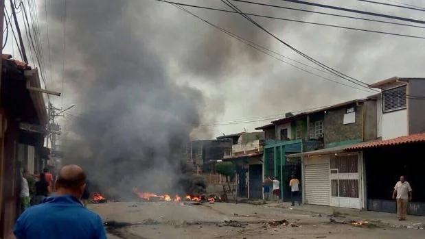 Imagen difundida en Twitter acerca del supuesto incendio en el estado de Barinas, en el oeste de Venezuela