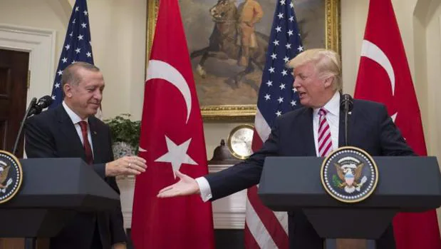 Erdogan durante su visita a la Casa Blanca