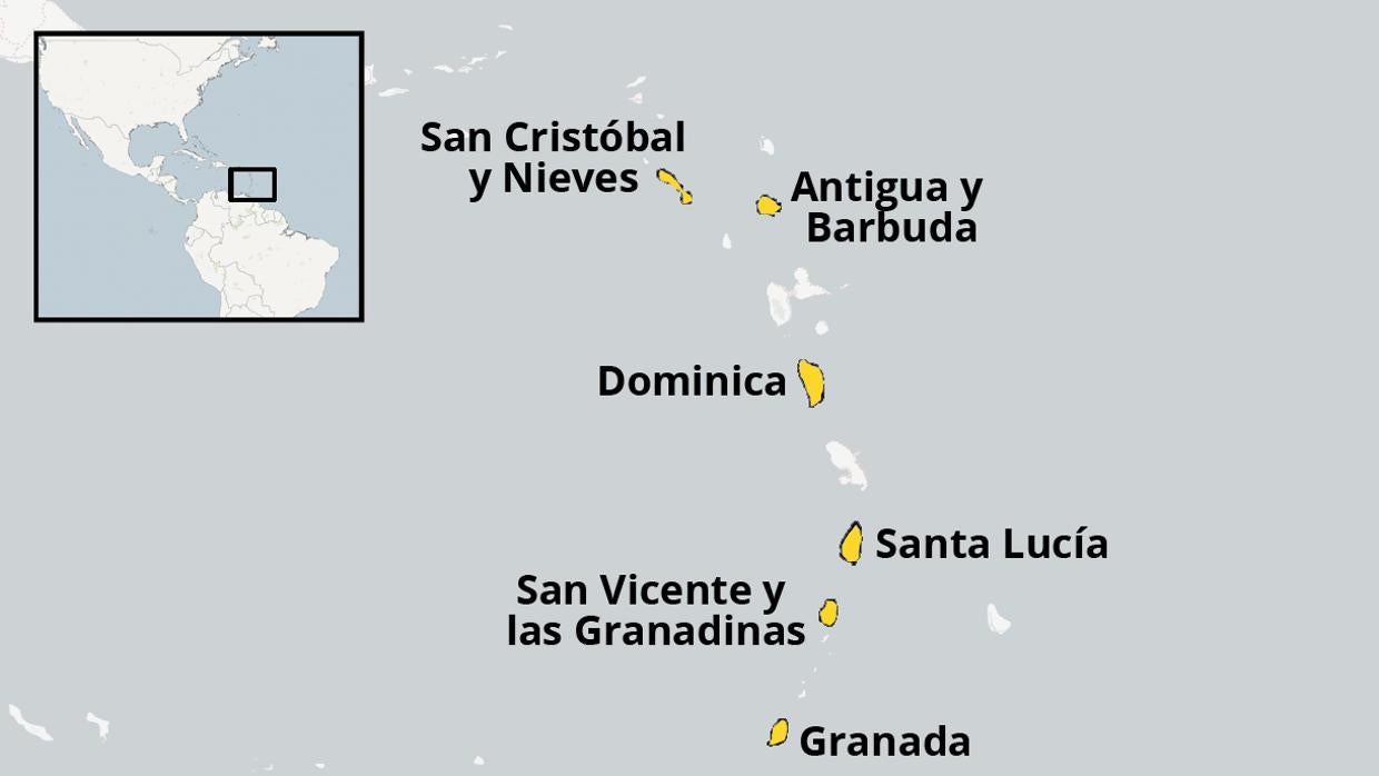 Los seis países independientes de la Organización de los Estados del Caribe Oriental (OECO)