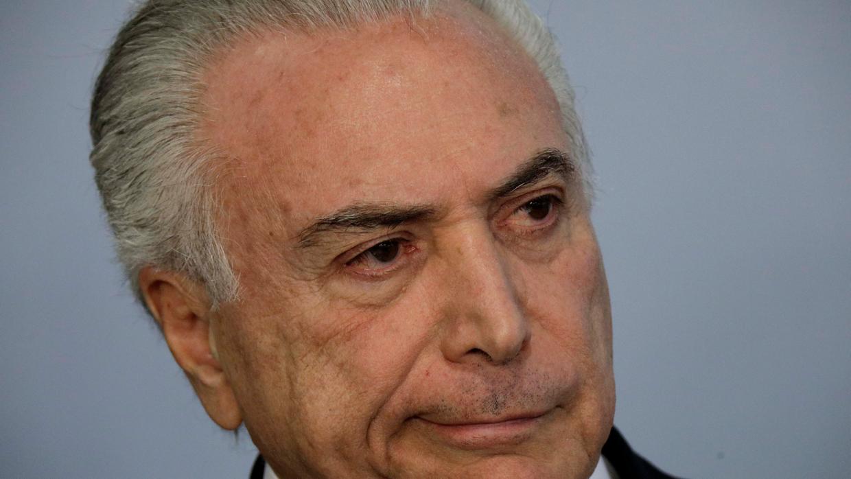 Michel Temer, este martes durante una rueda de prensa en el Palacio de Planalto