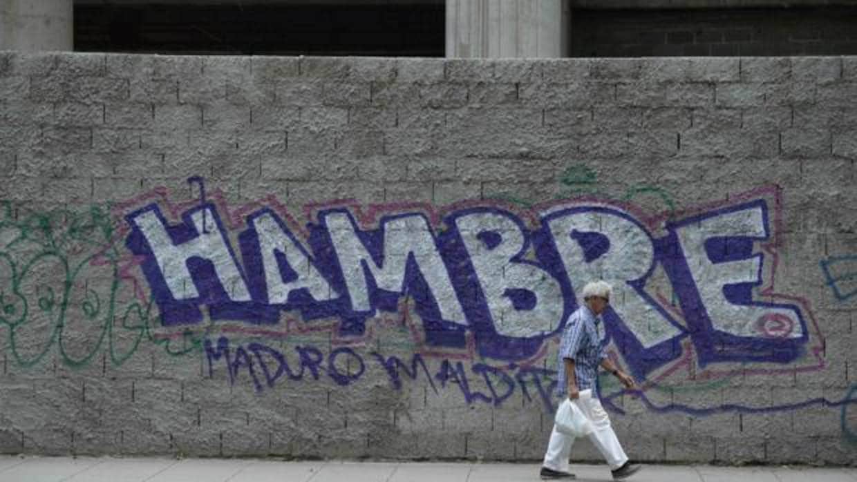 Mural en contra de Nicolás Maduro