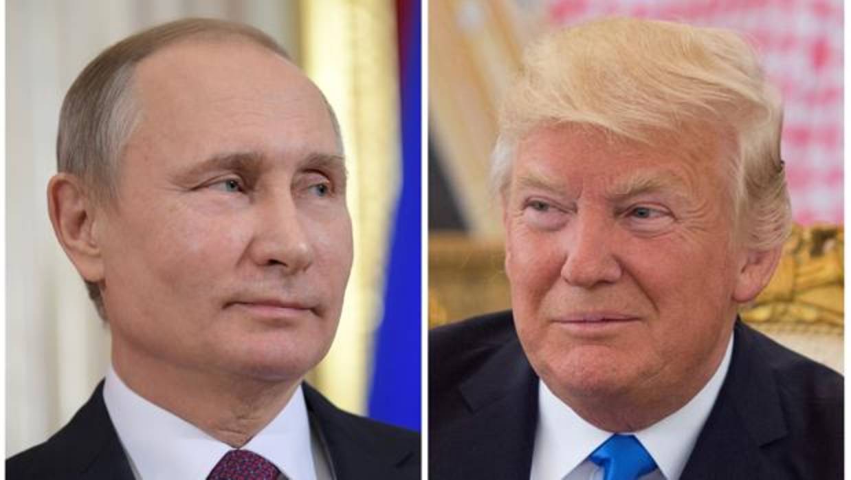 El presidente de Rusia, Vladímir Putin, y su homólogo estadounidense, Donald Trump