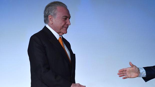 El presidente Temer, en un foro empresarial en Sao Paulo